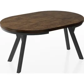 WFL GROUP Esstisch, Alteiche, Holzwerkstoff, 8-Sitzer, Rund,Rund, 100x76x100 cm, Esszimmer, Tische, Esstische