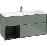 Villeroy & Boch Finion Waschtischunterschrank F060PDGM 119,6x59,1cm, Regal links Black matt lacquer, Olive Matt Lacquer