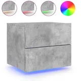 vidaXL Hängenachtschrank mit LED-Leuchten 4400 x 39 x 1220 cm Grau