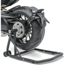 ConStands – Einarm Montageständer kompatibel mit Ducati Diavel/S 11-22 Schwarz Matt Hinterrad Single Classic Motorrad inkl. Adapter