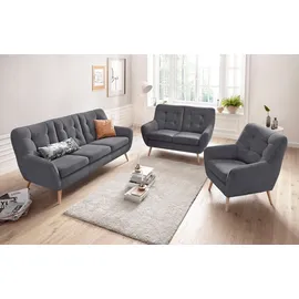 exxpo - sofa fashion Sessel Scandi Mikrofaser 87 x 92 x 92 cm Grau