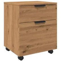 vidaXL Mobiler Aktenschrank mit Rollen Artisan Eichen-Optik 45x38x54cm