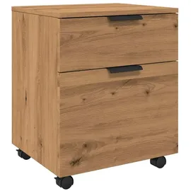 vidaXL Mobiler Aktenschrank mit Rollen Artisan Eichen-Optik 45x38x54cm