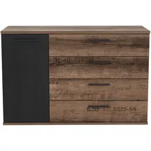Forte Jacky 124,9 x 83,1 x 41,3 cm Script-Schlameiche/Schwarz