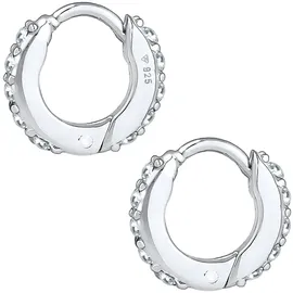 Elli Creolen Sparkling Weiß 925 Silber MPNR 1 Größe onesize