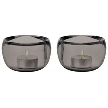 Stelton Teelichthalter Ora Glas Smoke