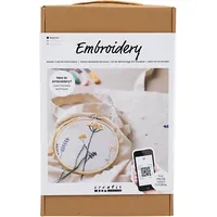 Creativ Company DIY Sets Sticken & Nadelstanzen Starter Kreativ Set Sticken, Blumen, Kreativ Box