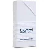 Blumtal Spannbettlaken Baumwolle-Jersey 180 x 200 cm weiß