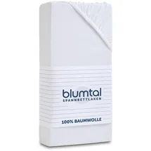 Blumtal Spannbettlaken Baumwolle-Jersey 180 x 200 cm weiß