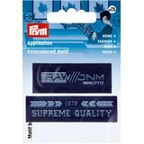 Prym 922009 Applikation Label SURPREME/RAW blau