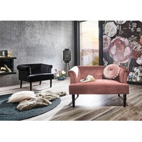 ATLANTIC home collection 1,5-Sitzer Charlie, XXL-Sessel mit Samtveloursbezug, mit Wellenunterfederung rosa