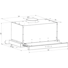 Klarstein Vinea Flachschirmhaube 60 cm silber
