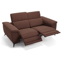 Sofanella 2-Sitzer Stoff Amaro, Relaxsofa, Designsofa, Designer Couch, Italienisches Sofa, 2er Sofa braun