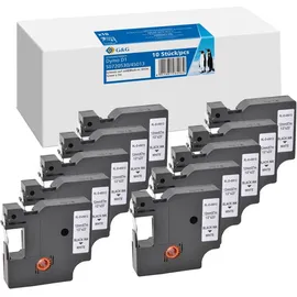 G&G Schriftband 10er Set BB-D-G-45013-10 Kompatibel ersetzt DYMO D1/ 45013 S0720530 2093097« 10 Stück