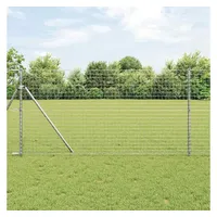 vidaXL Zaunpfosten 2 Stk 900 x 0 cm Silber/Stahl