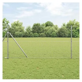 vidaXL Zaunpfosten 2 Stk 900 x 0 cm Silber/Stahl