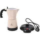 480W Elektrische Espressokocher mit Sockel und Anti-spritz und Anti-rutsch Griff Espressomaschine für 6 Tassen Espressokocher Italienische für Familien, Versammlungen, Cafés, Büros