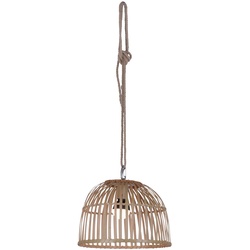 LED-Pendelleuchte, Holzstil, akkubetrieben, IP44, dimmbar, Fernbedienung, warmweiß