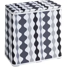 Wenko 62011100 Wäschekorb 65 L, Rechteckig MDF-Platten, Polyester Mehrfarbig