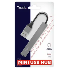 Trust Halyx USB-Hub, 4x USB-A 2.0, USB-A 2.0 [Stecker] (23786)