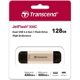 Transcend JetFlash 930C 128 GB gold USB 3.2