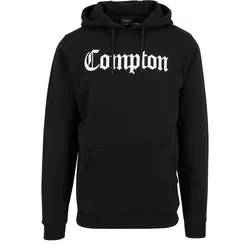 Hoodie MISTERTEE "MisterTee Herren Compton Hoody", Herren, Gr. 3XL, schwarz, 70% Baumwolle, 30% Polyester, bedruckt, Langarm, Sweatshirts
