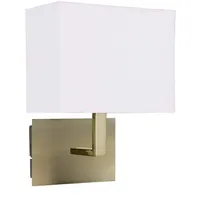 Searchlight Wand Spot Lampe Leuchte Antik Messing Schirm Weiß