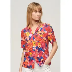 Superdry für Damen. W4010419A Strand Resort Shirt rosa (XS), Lässig, Viskose, Kurzarm