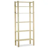 Proregal Holzregal Pinepeak HxBxT 200 x 80 x 38 cm 6 Fachboden 1,2 cm dickes Kiefernholz Natur