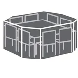 Perel Schutzhülle 220 x 220 x 95 cm Grau