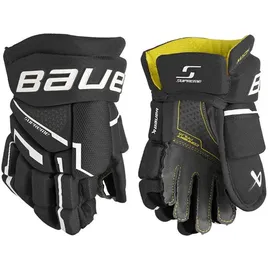 Bauer Supreme MACH Handschuhe Bambini, Größe:8 Zoll, Farbe:schwarz/weiß