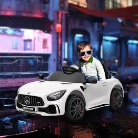 aiyaplay Elektro-Kinderauto 12 V mit 2,4G Fernbedienung, Musik, Hupe, Schwarz (1-tlg)