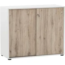 MÖBELPARTNER Schiebetürenschrank 400, 701764 weiß, wildeiche 1 Fachboden 100,1 x 41,0 x 83,6 cm