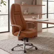 FineBuy Austin Echtleder Caramel