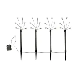 Gravidus 4er Set LED Sternleuchtstäbe mit 6 LED-Lichtern Weihnachtsdekoration