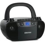 Beatfoxx CDB-1016U BK Boombox mit Kassette, Bluetooth und USB