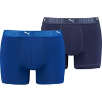 Puma Sport Baumwoll-Boxershorts Blau / Weiß L 2er Pack