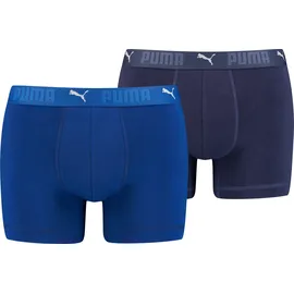 Puma Sport Baumwoll-Boxershorts Blau / Weiß L 2er Pack