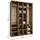 abiks möbel Drehtürenschrank COMO 170 x 245,5 x 40 cm Schwarz