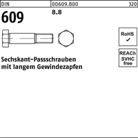 Reyher Sechskantpassschraube DIN 609 langem Gewindezapfen M20x 120 8.8