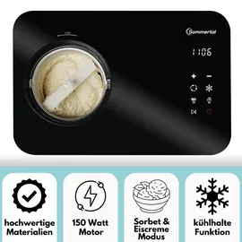 sommertal Eismaschine 3-in-1 Schwarz 1,5l