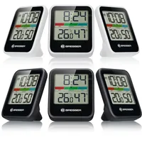 Bresser Climate Monitor Thermo-Hygrometer DCF 3er-Set Farbe: schwarz