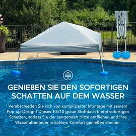Sunjoy Poolpavillon Gran 3 x 3 m Grau