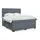 vidaXL Boxspringbett 180 x 200 cm Dunkelgrau