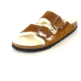 Birkenstock Damen Arizona Shearling Suede Sandale (Größe 38, braun)