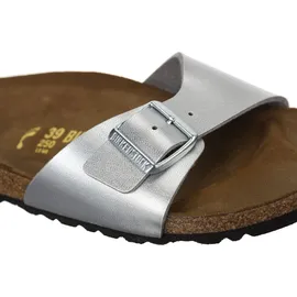 Birkenstock Madrid Birko-Flor schmal silber 38