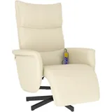 vidaXL Massagesessel mit Fußteil Kunstleder 84 x 106,5 x 84 cm Creme