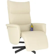 vidaXL Massagesessel mit Fußteil Kunstleder 84 x 106,5 x 84 cm Creme