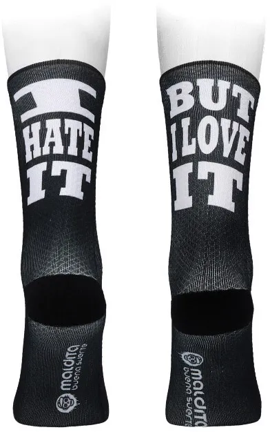 MALDITA BUENA SUERTE Socken Love & Hate | schwarz