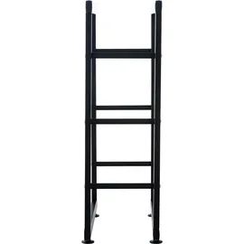 TPFLiving Kaminholzständer Kerry-II Metall 100 x 25 x 80 cm Schwarz